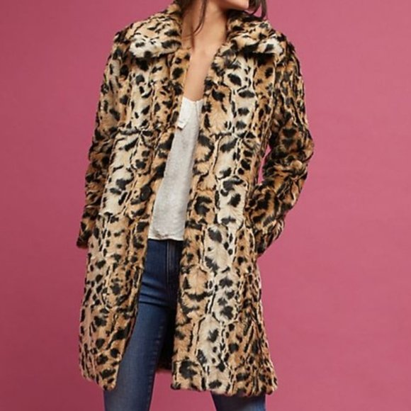 anthropologie leopard jacket